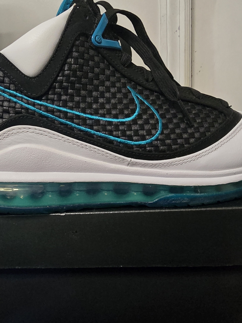 Nike Black Woven Lebron 7 with Teal Accents